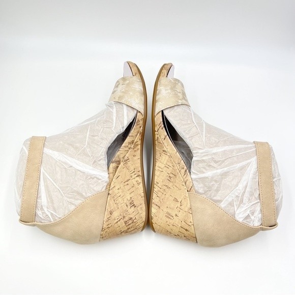 Naturalizer Womens Size 10 Areda Cork Platform Wedges Sandals Heels Shoes NEW - Picture 9 of 16